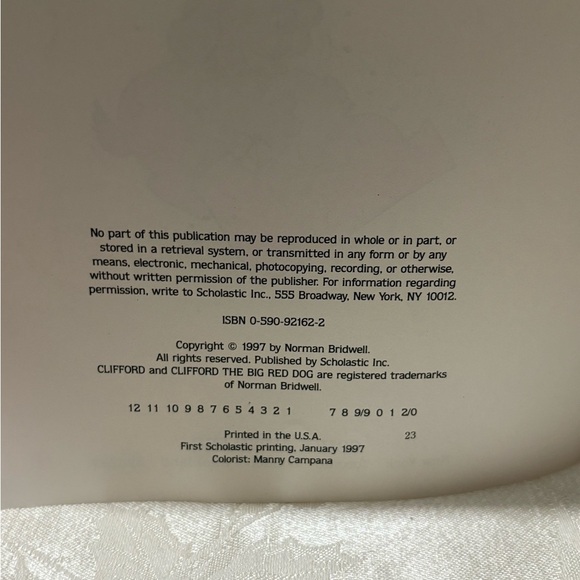 Vintage Clifford's First Valentine's Day Book - Picture 3 of 3